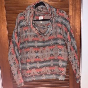 Dylan True Grit Aztec Cowl Neck Top